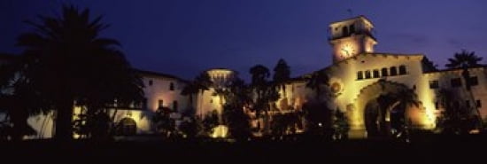 Low angle view of a courthouse Santa Barbara California USA Canvas Art - Panoramic Images (36 x 12)
