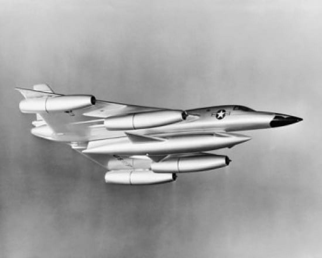 Low angle view of a fighter plane in flight B-58 Hustler Canvas Art - (18 x 24)