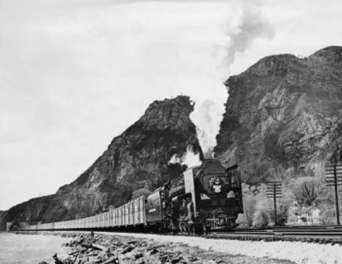 Low angle view of a freight train moving on railroad track New York Central Pacemaker 1947 Canvas Art - (24 x 36)