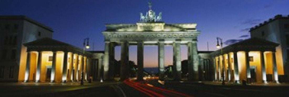 Low angle view of a gate Brandenburg Gate Berlin Germany Canvas Art - Panoramic Images (18 x 6)