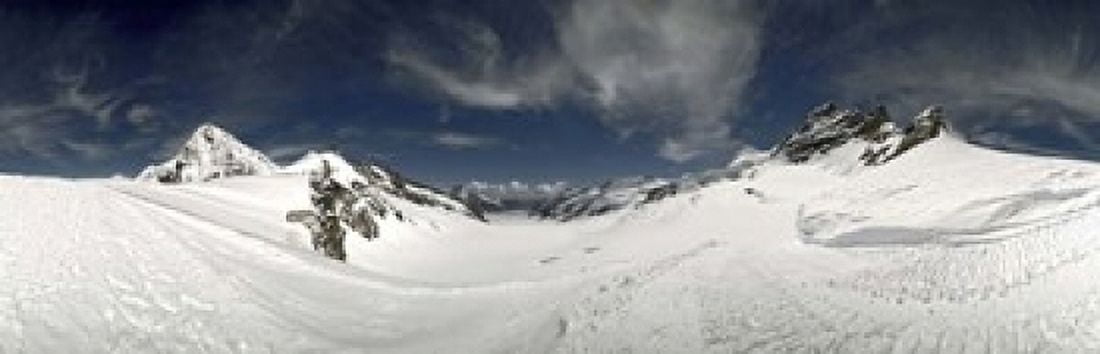 Low angle view of a glacier Aletsch Glacier Jungfraujoch Berne Canton Switzerland Canvas Art - Panoramic Images (18 x 6)
