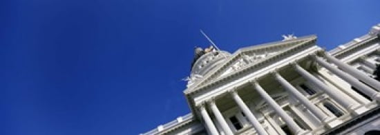 Low angle view of a government building California State Capitol Building Sacramento California USA Canvas Art - Panoramic Images (36 x 13)