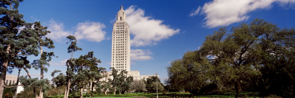 Low angle view of a government building Louisiana State Capitol Building Baton Rouge Louisiana USA Canvas Art - Panoramic Images (27 x 9)