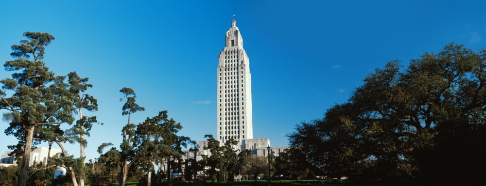 Low angle view of a government building Louisiana State Capitol Building Baton Rouge Louisiana USA Canvas Art - Panoramic Images (27 x 9)