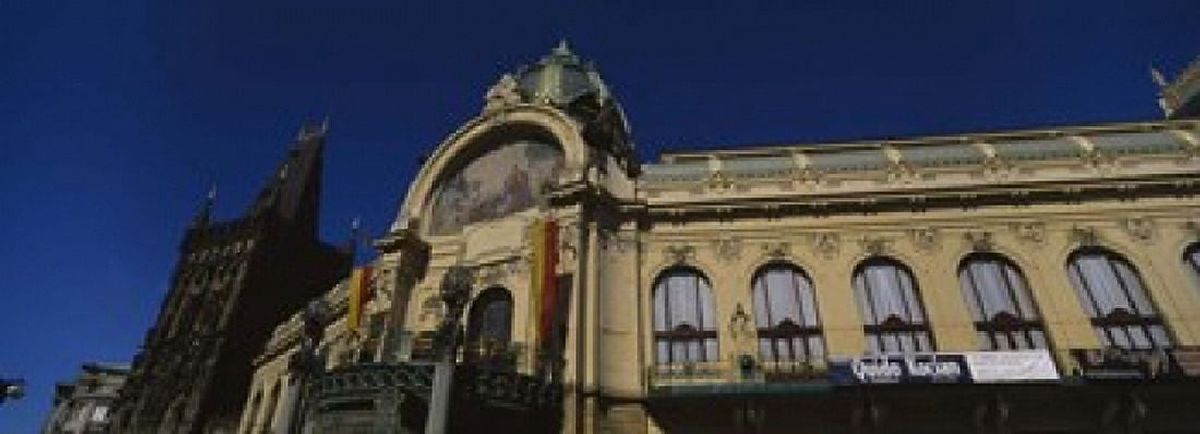 Low angle view of a government building Municipal House Prague Czech Republic Canvas Art - Panoramic Images (18 x 7)
