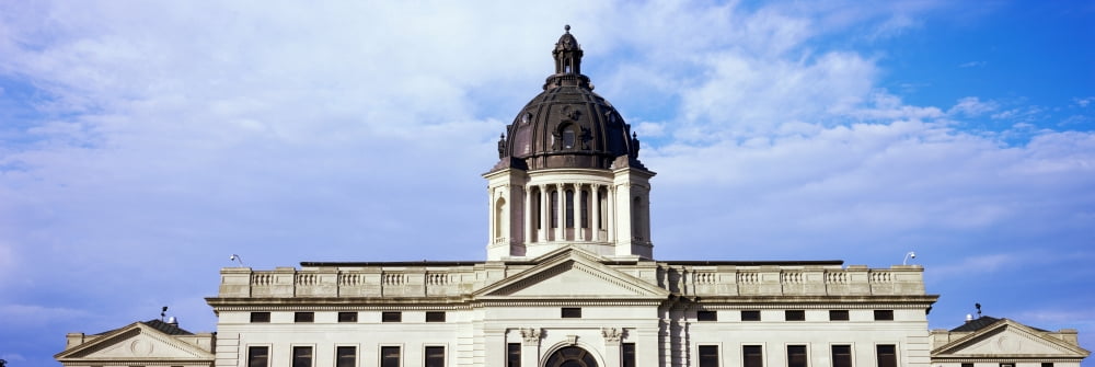 Low angle view of a government building South Dakota State Capitol Pierre South Dakota USA Canvas Art - Panoramic Images (12 x 36)