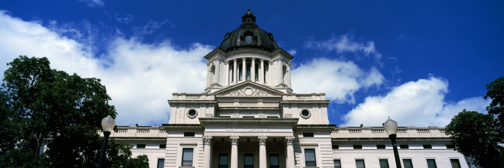 Low angle view of a government building South Dakota State Capitol Pierre South Dakota USA Canvas Art - Panoramic Images (12 x 36)
