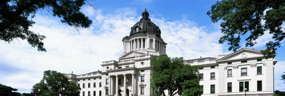 Low angle view of a government building South Dakota State Capitol Pierre South Dakota USA Canvas Art - Panoramic Images (13 x 36)