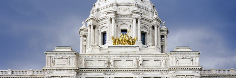 Low angle view of a government building State Capitol Building St Paul Minnesota USA Canvas Art - Panoramic Images (6 x 18)