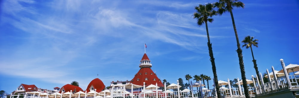 Low angle view of a hotel Hotel Del Coronado Coronado San Diego San Diego County California USA Canvas Art - Panoramic Images (36 x 12)