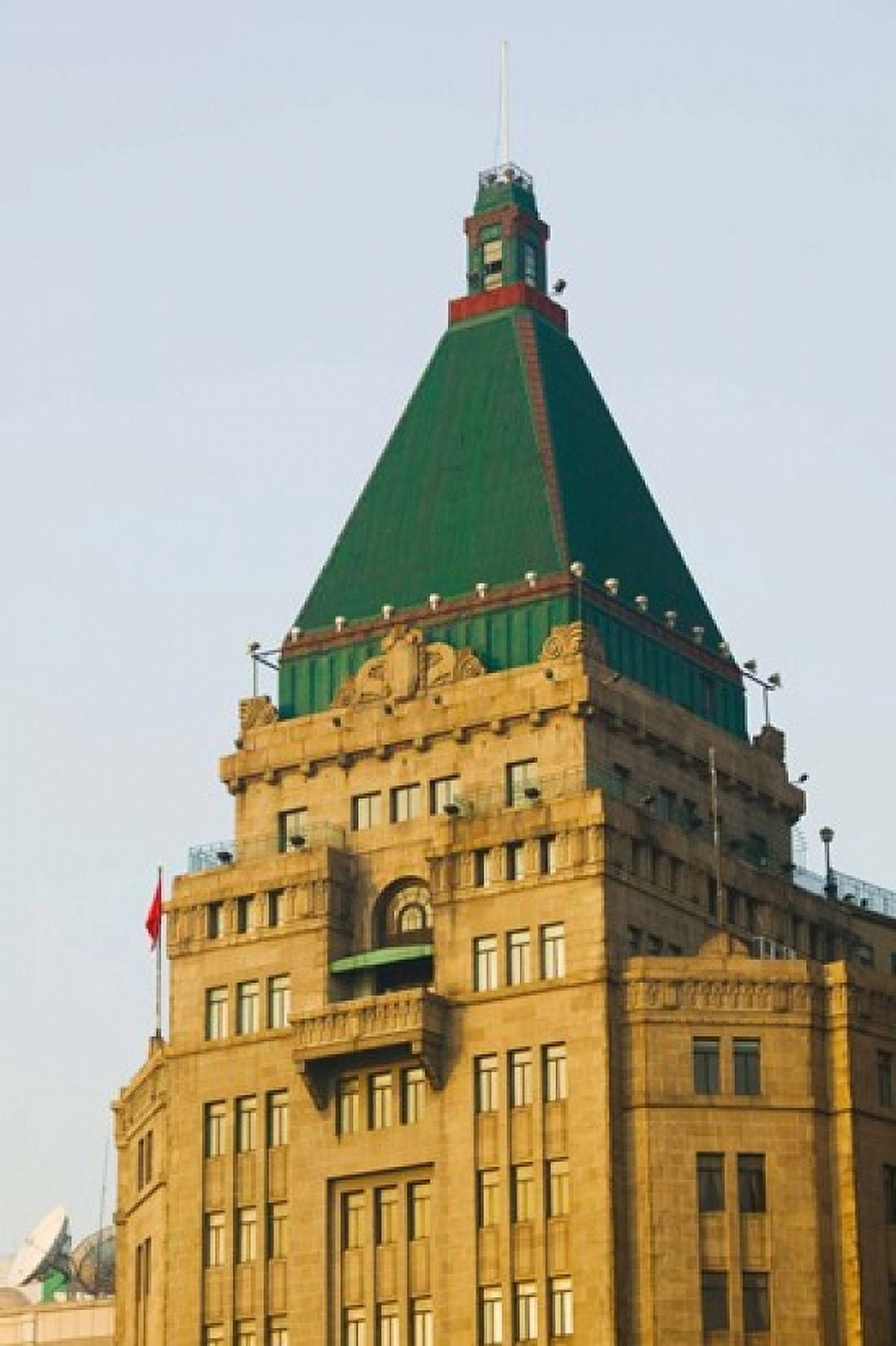 Low angle view of a hotel Peace Hotel The Bund Shanghai China Canvas Art - Panoramic Images (24 x 36)