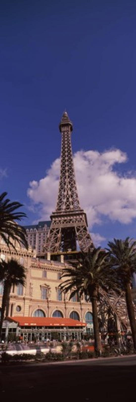 Low angle view of a hotel Replica Eiffel Tower Paris Las Vegas The Strip Las Vegas Nevada USA Canvas Art - Panoramic Images (18 x 7)
