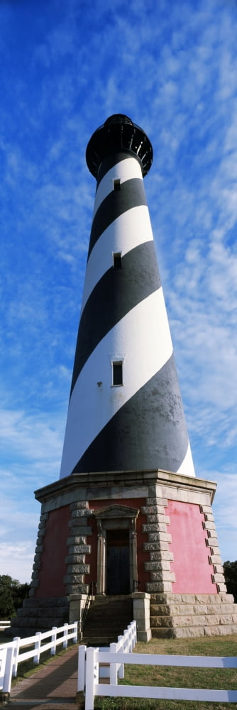 Low angle view of a lighthouse Cape Hatteras Lighthouse Outer Banks Buxton North Carolina USA Canvas Art - Panoramic Images (36 x 12)