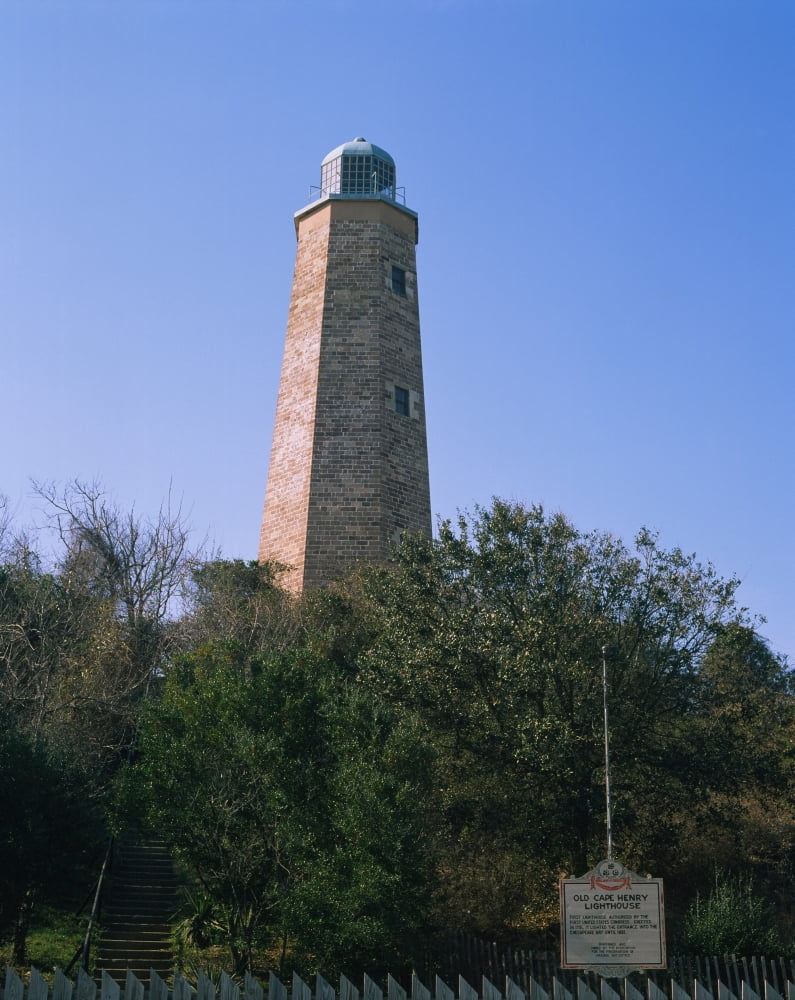 Low angle view of a lighthouse Cape Henry Lighthouse Cape Henry Virginia USA Canvas Art - Panoramic Images (9 x 27)