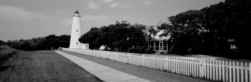 Low angle view of a lighthouse Ocracoke Lighthouse Ocracoke Island North Carolina USA Canvas Art - Panoramic Images (6 x 18)