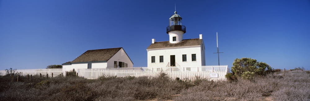 Low angle view of a lighthouse Point Loma Lighthouse Point Loma San Diego California USA Canvas Art - Panoramic Images (12 x 36)
