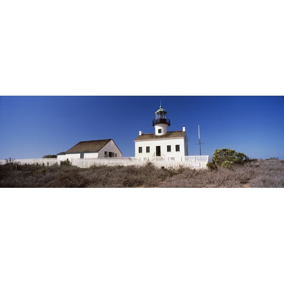Low angle view of a lighthouse, Point Loma Lighthouse, Point Loma, San Diego, California, USA Poster Print (6 x 18)
