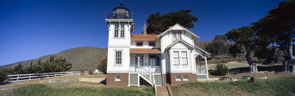 Low angle view of a lighthouse Point San Luis Light Avila Beach San Luis Obispo County California USA Canvas Art - Panoramic Images (6 x 18)