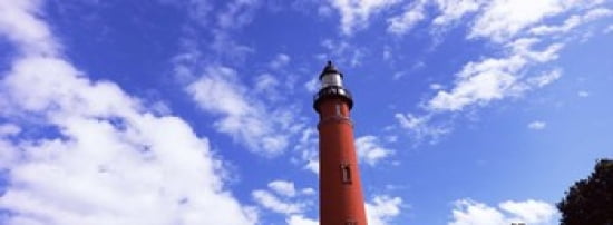Low angle view of a lighthouse Ponce De Leon Inlet Lighthouse Ponce Inlet Volusia County Florida USA Canvas Art - Panoramic Images (36 x 13)