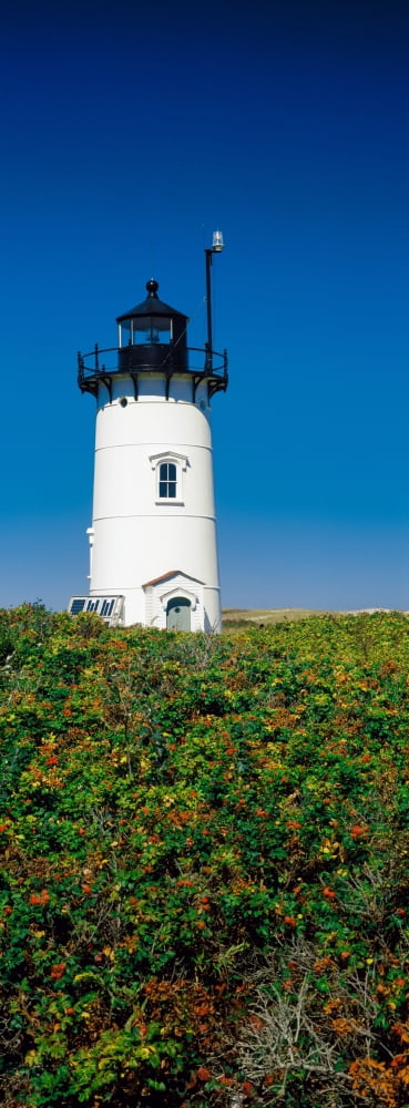 Low angle view of a lighthouse Race Point Light Provincetown Cape Cod Barnstable County Massachusetts USA Canvas Art - Panoramic Images (13 x 36)