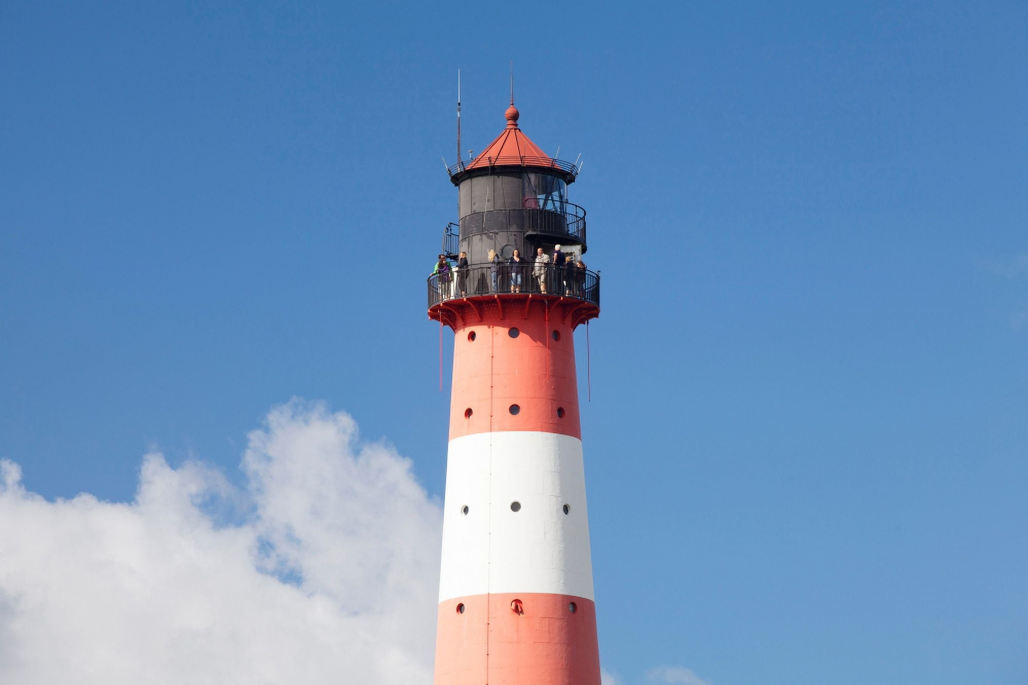 Low angle view of a lighthouse Westerheversand Lighthouse Westerhever Eiderstedt Schleswig-Holstein Germany Canvas Art - Panoramic Images (27 x 9)