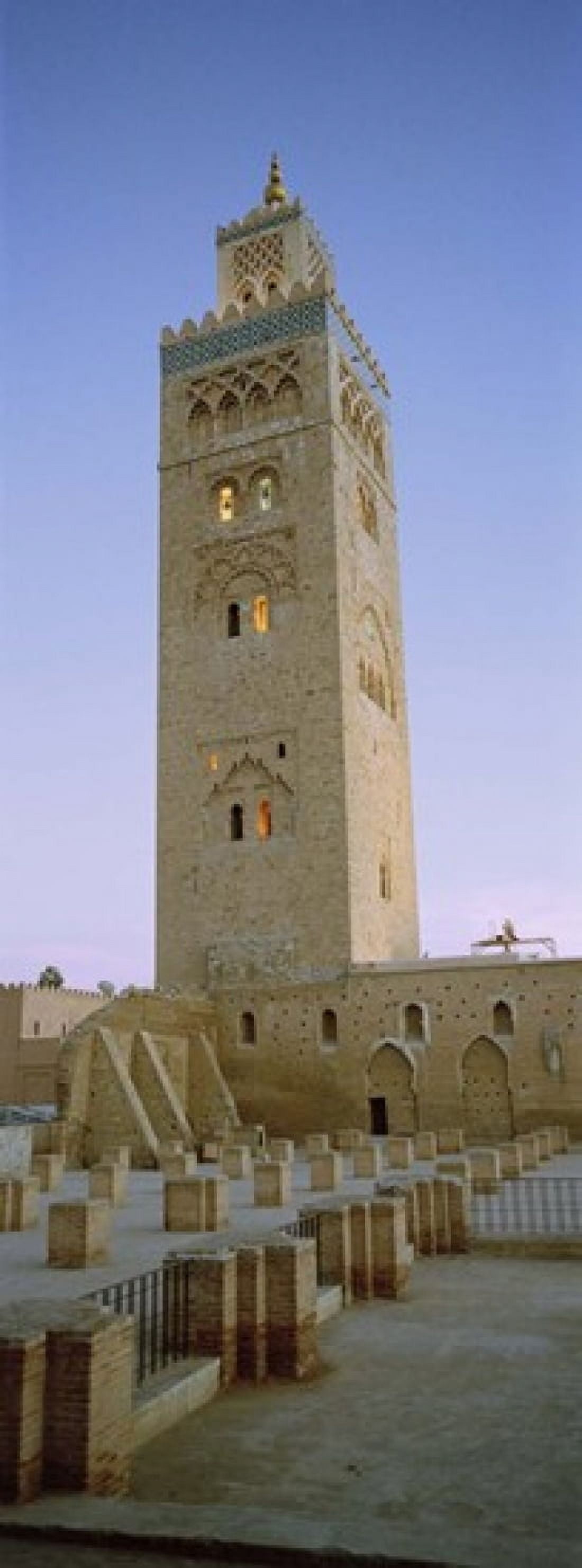 Low angle view of a minaret Koutoubia Mosque Marrakech Morocco Canvas Art - Panoramic Images (15 x 6)