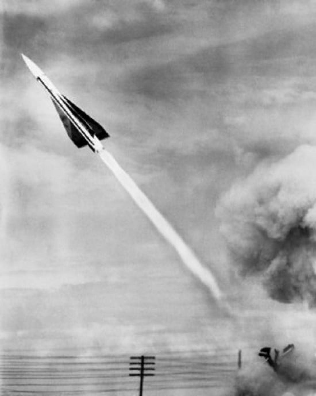 Low angle view of a missile taking off Hawk Guided Missile White Sands Missile Range Otero County New Mexico USA Canvas Art - (24 x 36)