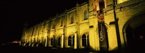 Low angle view of a monastery Mosteiro Dos Jeronimos Belem Lisbon Portugal Canvas Art - Panoramic Images (36 x 13)