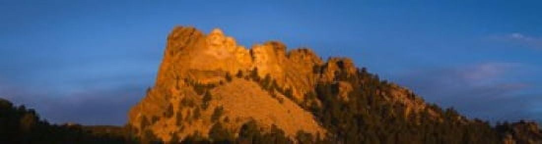 Low angle view of a monument Mt Rushmore National Monument Rapid City South Dakota USA Canvas Art - Panoramic Images (21 x 6)