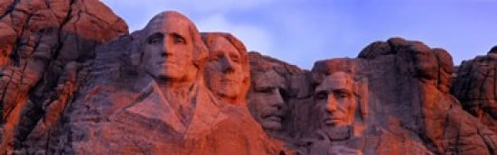 Low angle view of a monument Mt Rushmore National Monument Rapid City South Dakota USA Canvas Art - Panoramic Images (36 x 12)