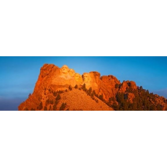 Low angle view of a monument Mt Rushmore National Monument Rapid City South Dakota USA Canvas Art - Panoramic Images (36 x 12)