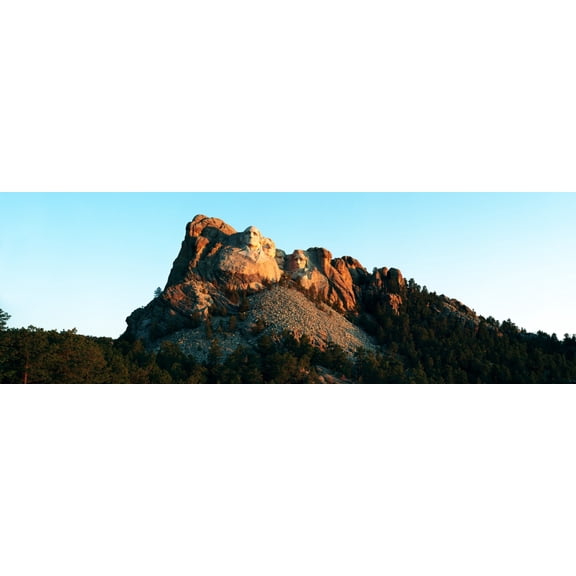 Low angle view of a monument Mt Rushmore National Monument Rapid City South Dakota USA Canvas Art - Panoramic Images (6 x 18)