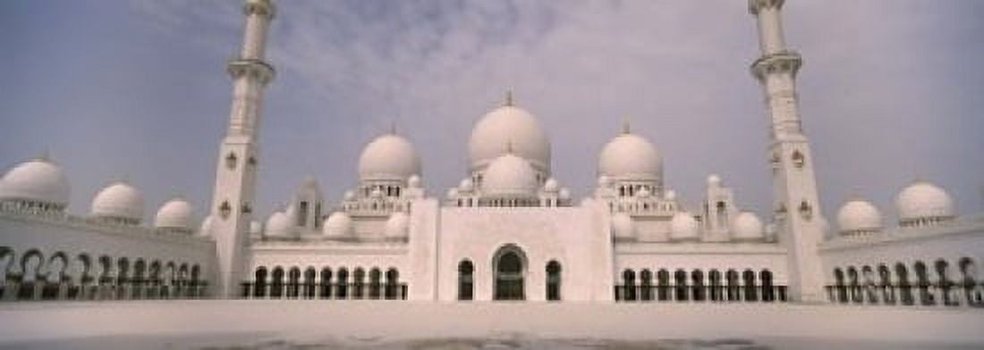Low angle view of a mosque Sheikh Zayed Mosque Abu Dhabi United Arab Emirates Canvas Art - Panoramic Images (18 x 7)