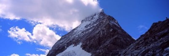 Low angle view of a mountain peak Mt Matterhorn Zermatt Valais Canton Switzerland Canvas Art - Panoramic Images (36 x 12)
