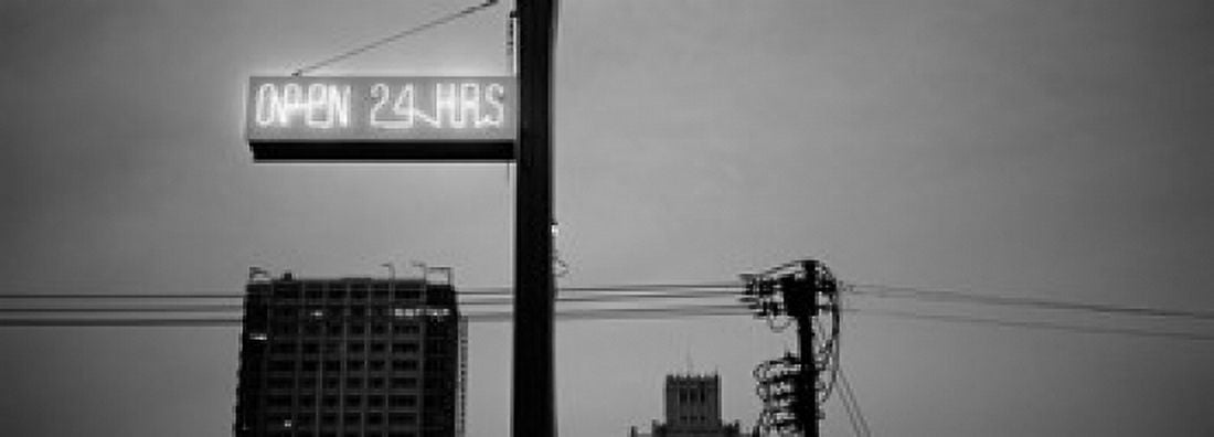 Low angle view of a neon sign San Francisco California USA Canvas Art - Panoramic Images (36 x 13)