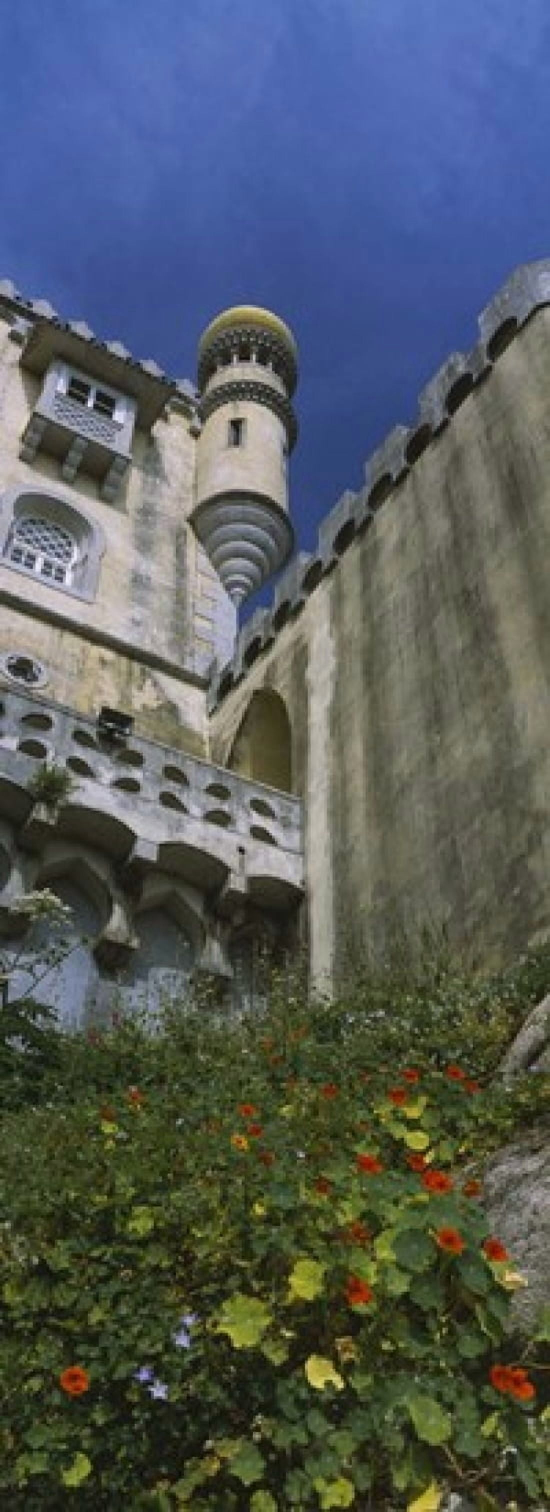 Low angle view of a palace Palacio De Pina Sintra Estremadura Portugal Canvas Art - Panoramic Images (18 x 7)