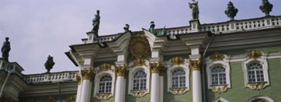 Low angle view of a palace Winter Palace State Hermitage Museum St Petersburg Russia Canvas Art - Panoramic Images (36 x 13)