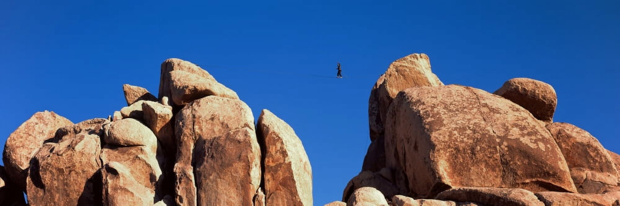 Low angle view of a person walking on a line Joshua Tree National Park California USA Canvas Art - Panoramic Images (27 x 9)