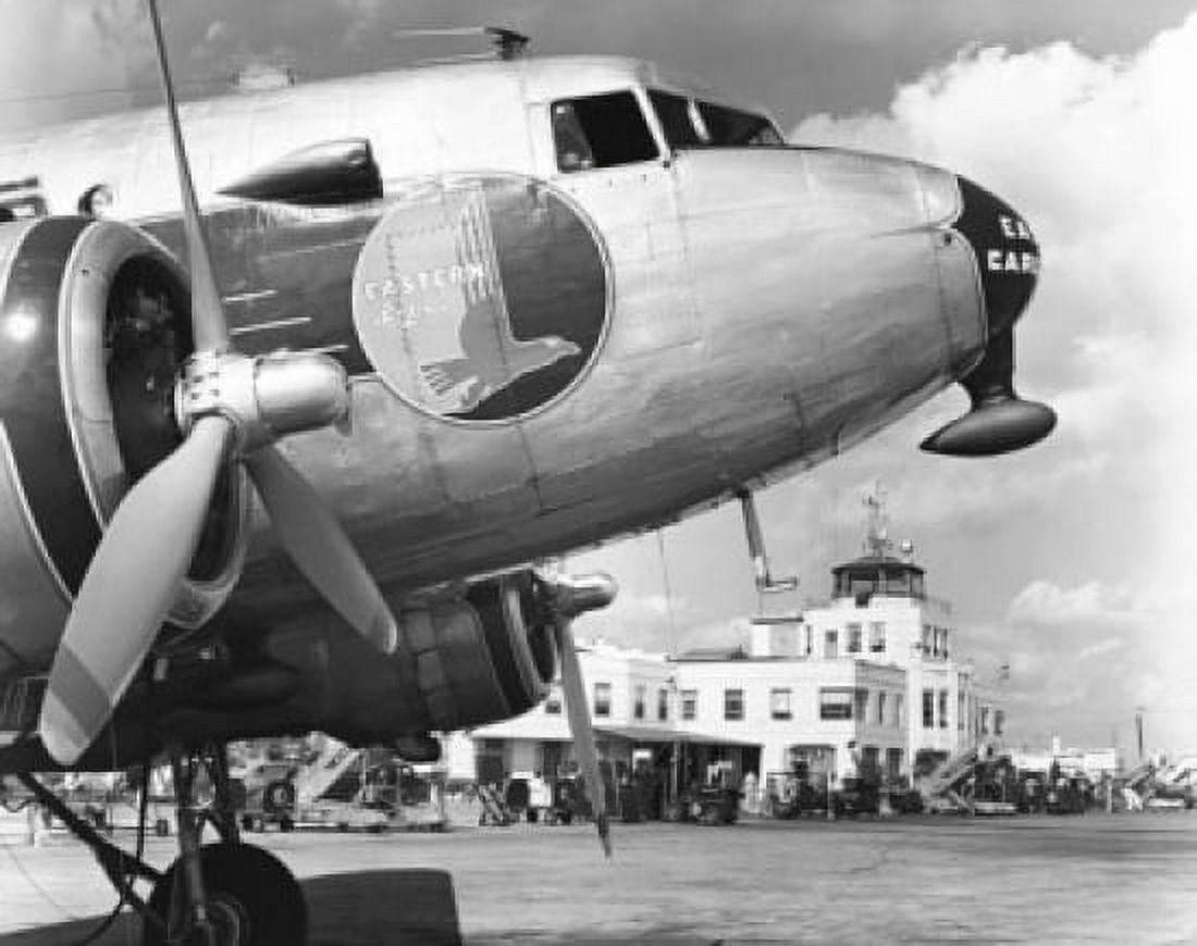 Low angle view of a propeller driven airplane at an airport Jacksonville Airport Jacksonville Florida USA Canvas Art - (24 x 36)