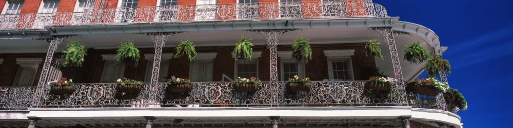 Low angle view of a restaurant Rivers Edge Restaurant Bourbon Street French Quarter New Orleans Louisiana USA Canvas Art - Panoramic Images (27 x 9)