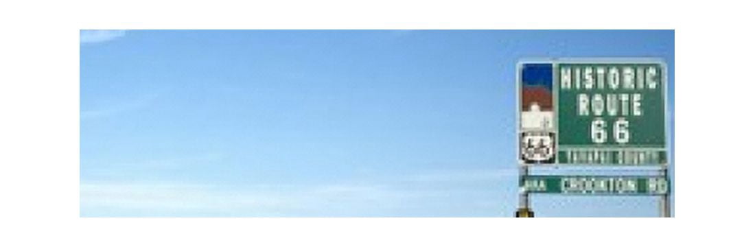 Low angle view of a road sign board Route 66 Arizona USA Canvas Art - Panoramic Images (18 x 6)