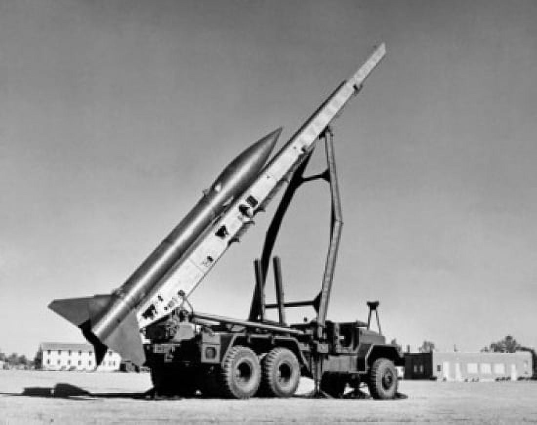 Low angle view of a rocket MGR-1 Honest John US Military Fort Benning Georgia USA Canvas Art -  (18 x 24)