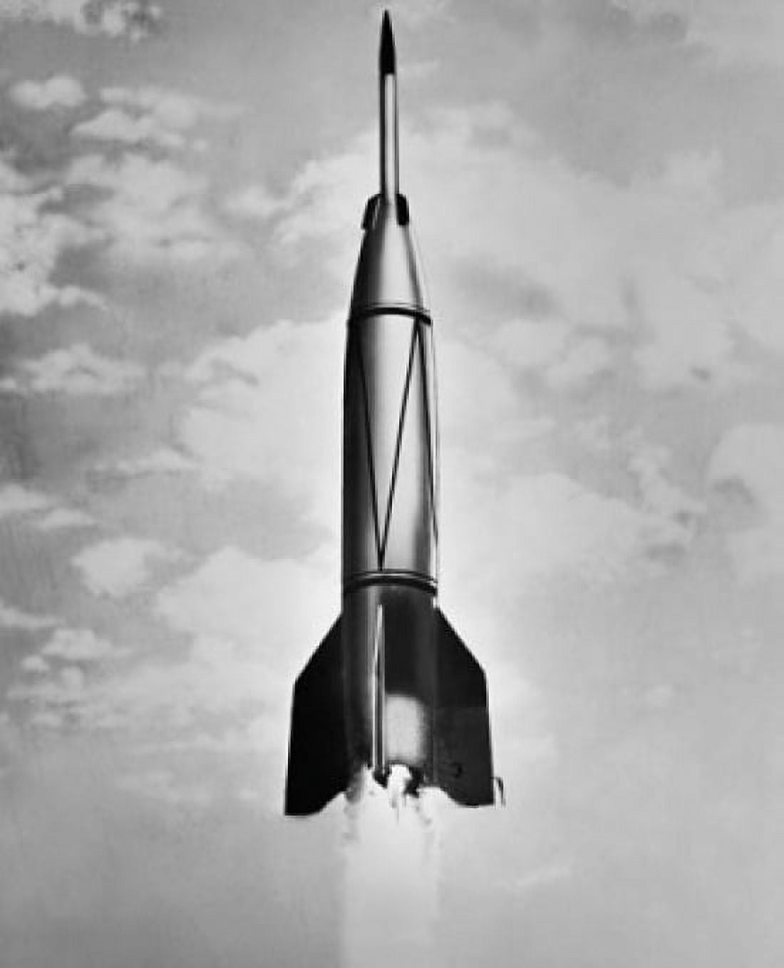Low angle view of a rocket in flight Canvas Art - (18 x 24)