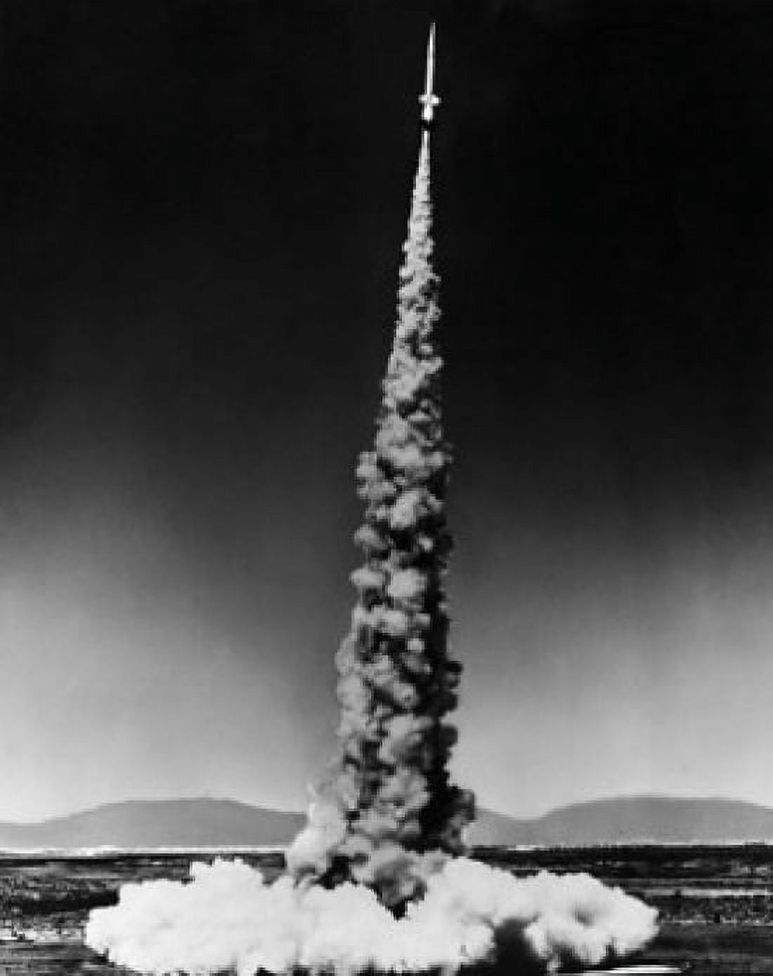 Low angle view of a rocket taking off Canvas Art - (18 x 24)