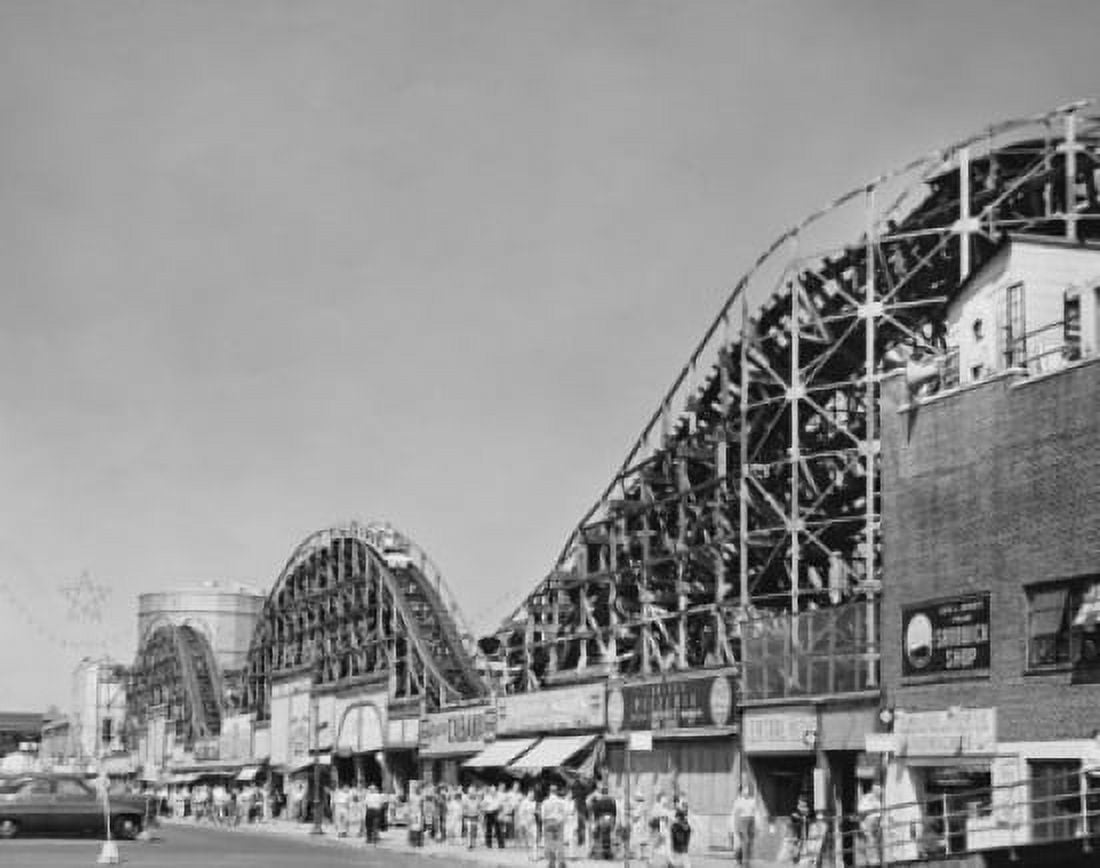 Low angle view of a rollercoaster Coney Island Brooklyn New York City USA Canvas Art - (18 x 24)