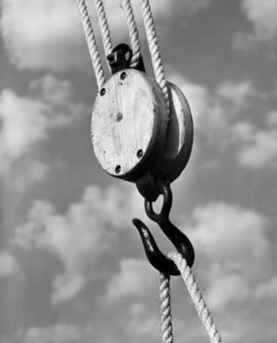 Low angle view of a rope hanging on a hook Canvas Art - (24 x 36)