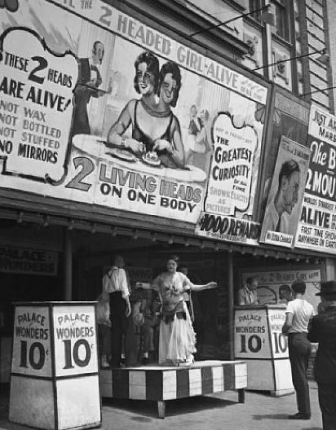 Low angle view of a sideshow billboard Canvas Art - (18 x 24)