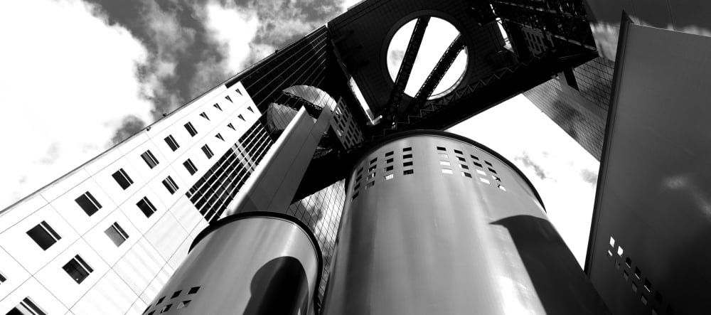 Low angle view of a skyscraper Umeda Sky Building Kita-Ku Osaka Osaka prefecture Kinki Region Honshu Japan Canvas Art - Panoramic Images (7 x 15)