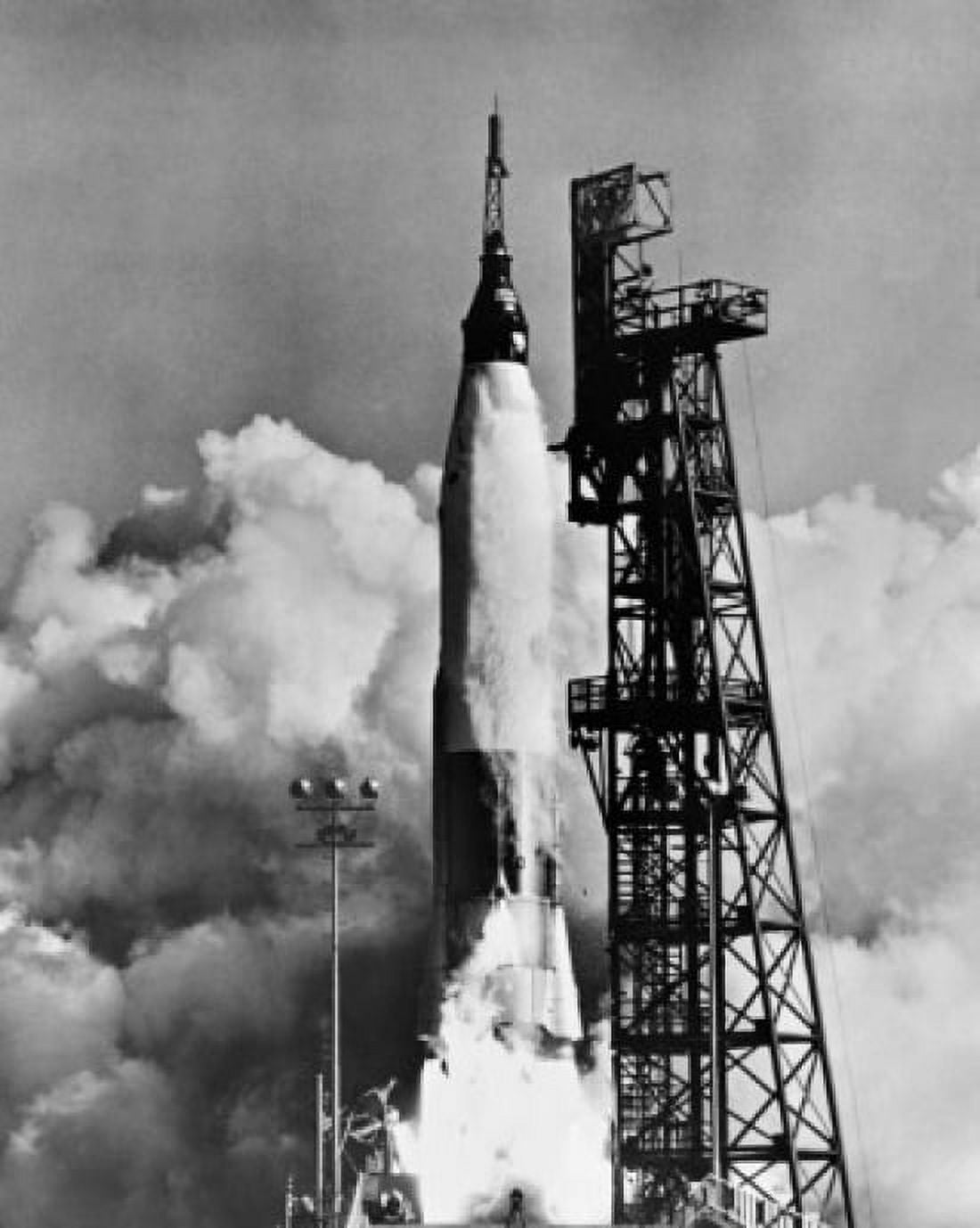 Low angle view of a spacecraft taking off from a launch pad Mercury-Atlas 6 Cape Canaveral Florida USA February 20 1962 Canvas Art - (24 x 36)