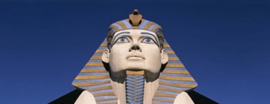 Low angle view of a sphinx Luxor Hotel Sphinx Las Vegas Nevada USA Canvas Art - Panoramic Images (30 x 12)